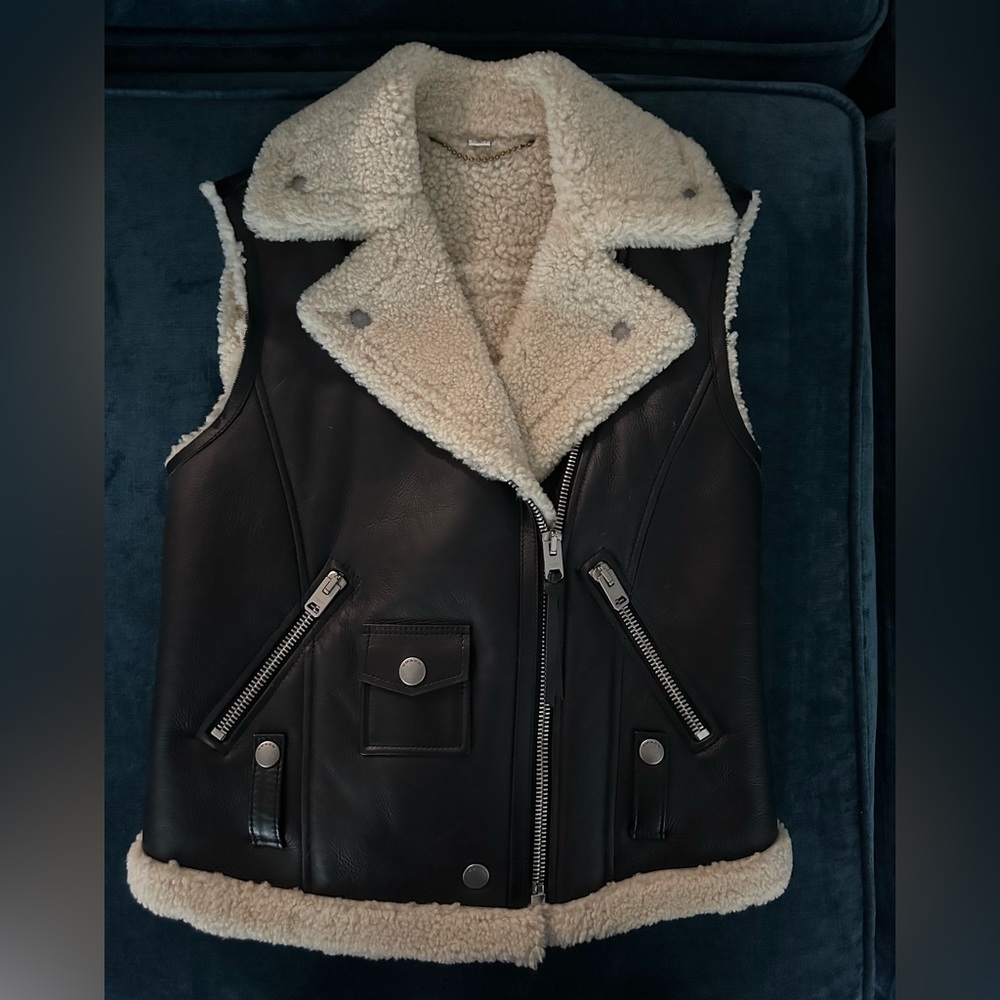 Coach Shearling Leather Vest